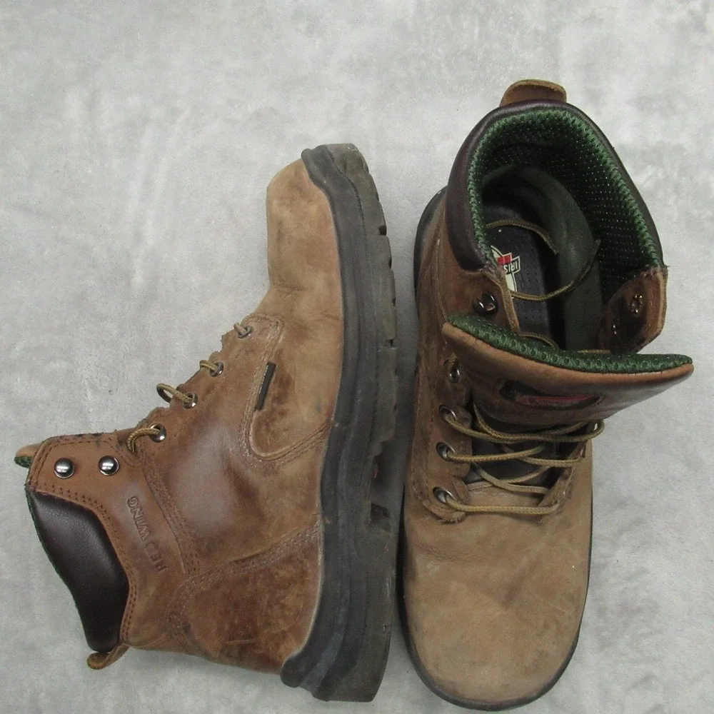 Red Wing Mens 9.5D King Toe Boots Brown Leather 435 Waterproof EH Soft Toe Work